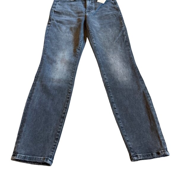 Good American Good Legs Crop Skinny Jeans Black Stretch Size 6-12 Fits All NWT - Picture 2 of 11